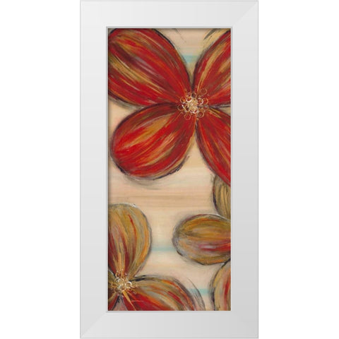 Scarlet Glory 1 White Modern Wood Framed Art Print by Dascher, Dennis