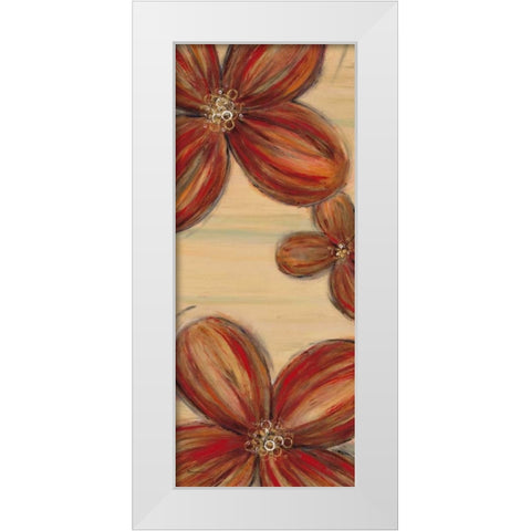 Scarlet Glory 2 White Modern Wood Framed Art Print by Dascher, Dennis