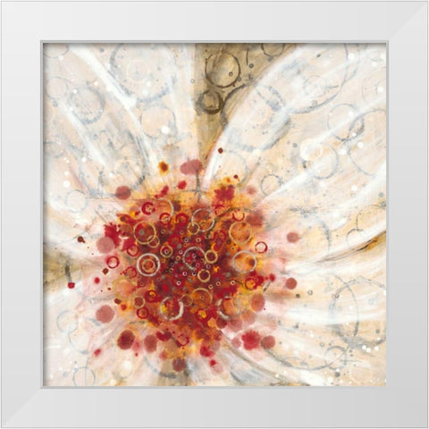 Water Poppy 2 White Modern Wood Framed Art Print by Dascher, Dennis