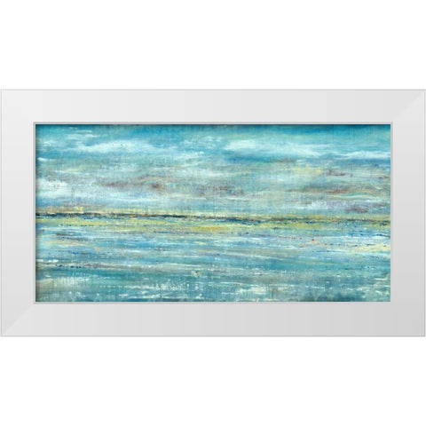 Oceanside White Modern Wood Framed Art Print by Dascher, Dennis