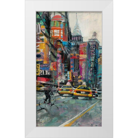 New York Street 1 White Modern Wood Framed Art Print by Mollica, Patti