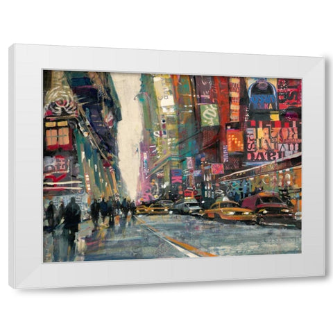 New York Collage 2 White Modern Wood Framed Art Print by Mollica, Patti
