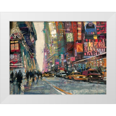 New York Collage 2 White Modern Wood Framed Art Print by Mollica, Patti