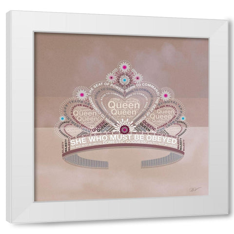 PRETTY TIARA  White Modern Wood Framed Art Print by Van Roey, Dominique