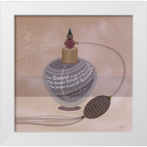 PRETTY PERFUME  White Modern Wood Framed Art Print by Van Roey, Dominique