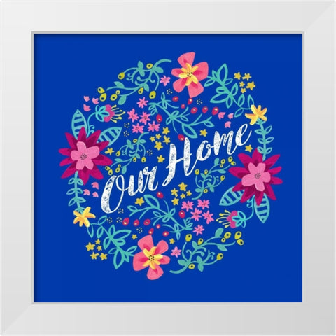 Our Home White Modern Wood Framed Art Print by Coleman, Joan