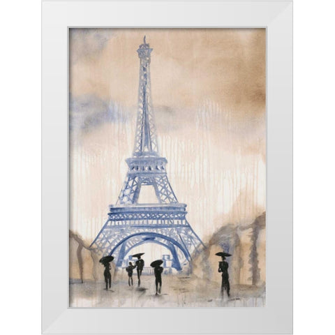 Paris Street 2 White Modern Wood Framed Art Print by Morris, Madelaine
