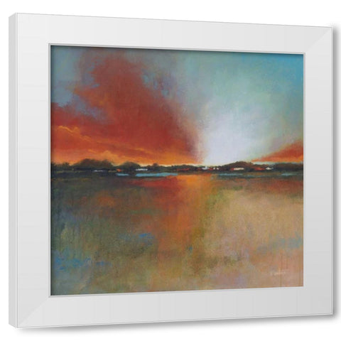 Plains Landscape 1 White Modern Wood Framed Art Print by Langton, Bruce