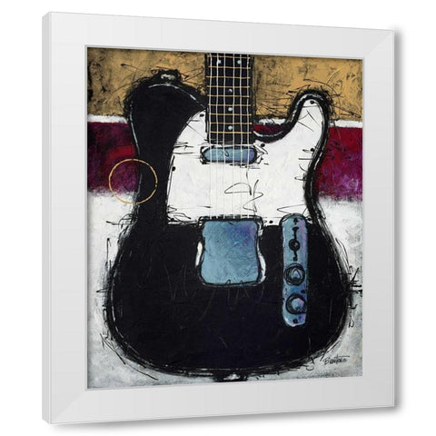 Electric Black White Modern Wood Framed Art Print by Langton, Bruce