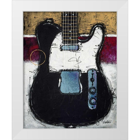 Electric Black White Modern Wood Framed Art Print by Langton, Bruce
