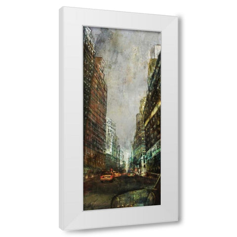 City Ride White Modern Wood Framed Art Print by Roko, Ken