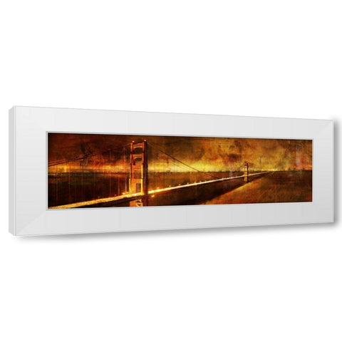 Over the Bay White Modern Wood Framed Art Print by Roko, Ken