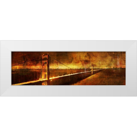 Over the Bay White Modern Wood Framed Art Print by Roko, Ken