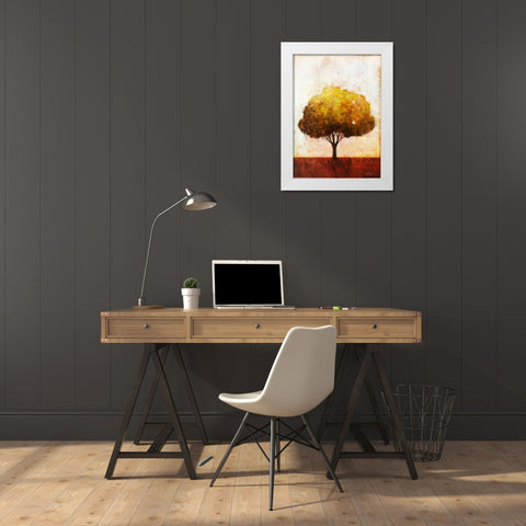 Autumnal Tree 1 White Modern Wood Framed Art Print by Roko, Ken