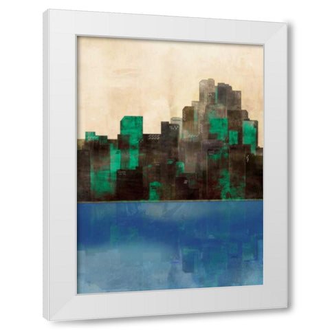 Monaco Lagoon 1  White Modern Wood Framed Art Print by Roko, Ken
