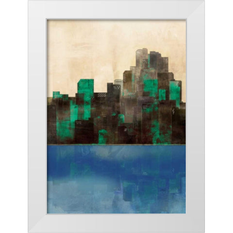 Monaco Lagoon 1  White Modern Wood Framed Art Print by Roko, Ken