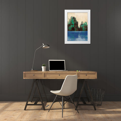 Monaco Lagoon 2 White Modern Wood Framed Art Print by Roko, Ken