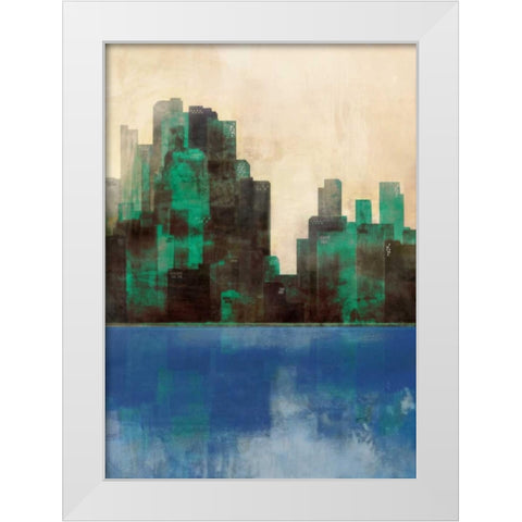 Monaco Lagoon 2 White Modern Wood Framed Art Print by Roko, Ken