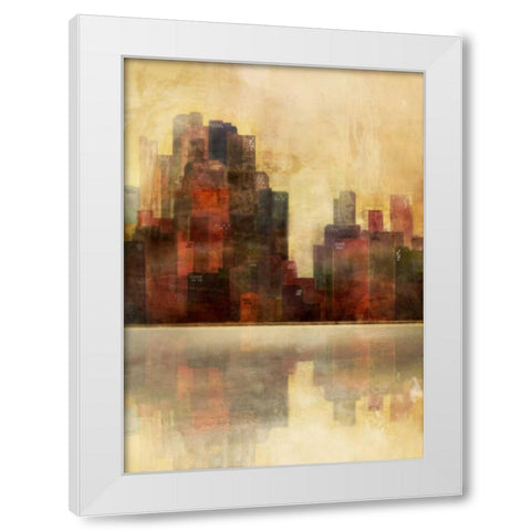 Golden Lagoon 2 White Modern Wood Framed Art Print by Roko, Ken
