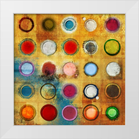 Gold Network White Modern Wood Framed Art Print by Roko, Ken