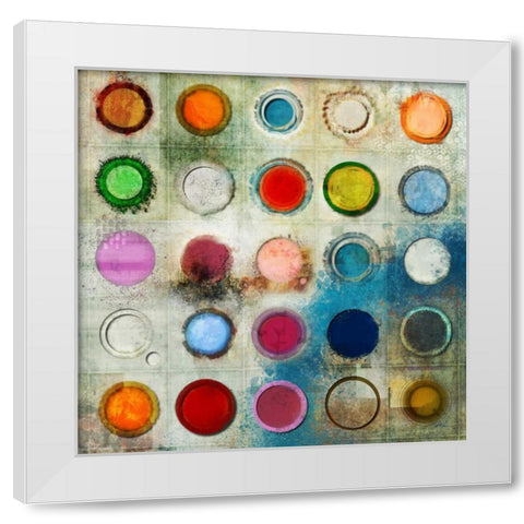 Silver Network White Modern Wood Framed Art Print by Roko, Ken