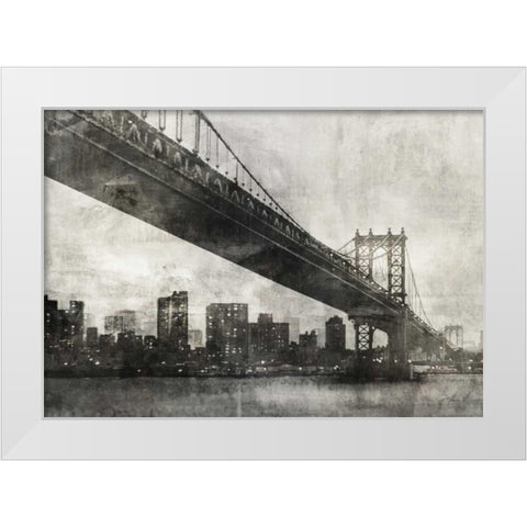 City Bridge 1 White Modern Wood Framed Art Print by Roko, Ken