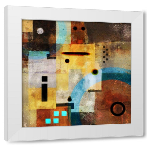 Village Story 1 White Modern Wood Framed Art Print by Roko, Ken