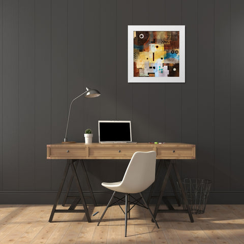 Village Story 2 White Modern Wood Framed Art Print by Roko, Ken