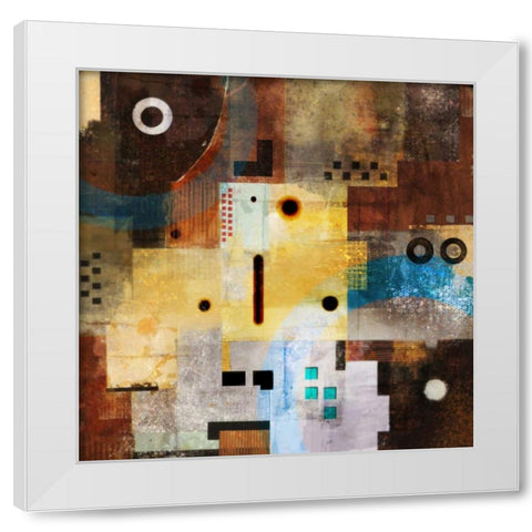 Village Story 2 White Modern Wood Framed Art Print by Roko, Ken