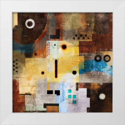Village Story 2 White Modern Wood Framed Art Print by Roko, Ken