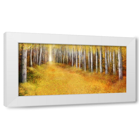 Yellow Path 2 White Modern Wood Framed Art Print by Roko, Ken