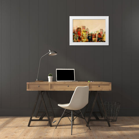 City Beyond 1 White Modern Wood Framed Art Print by Roko, Ken