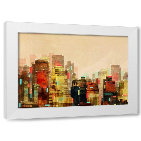 City Beyond 1 White Modern Wood Framed Art Print by Roko, Ken
