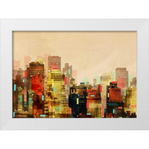 City Beyond 1 White Modern Wood Framed Art Print by Roko, Ken
