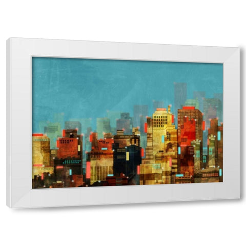 City Beyond 2 White Modern Wood Framed Art Print by Roko, Ken