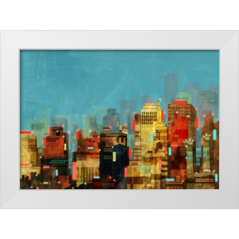 City Beyond 2 White Modern Wood Framed Art Print by Roko, Ken