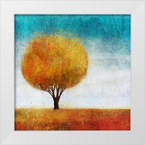 Golden Tree 2 White Modern Wood Framed Art Print by Roko, Ken