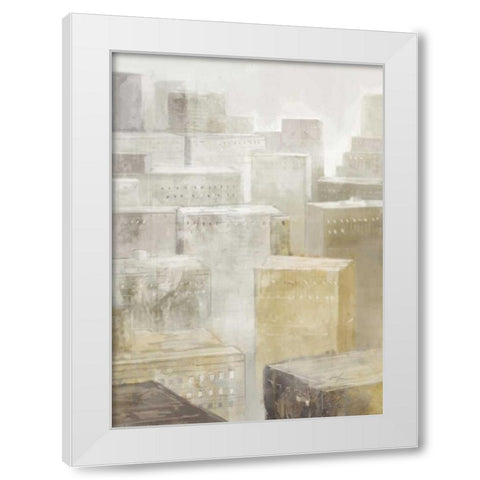 City Fog 2 White Modern Wood Framed Art Print by Roko, Ken