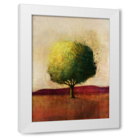 Colorful Horizon 1 White Modern Wood Framed Art Print by Roko, Ken