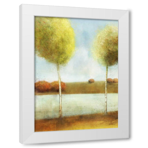 River Way 1 White Modern Wood Framed Art Print by Roko, Ken