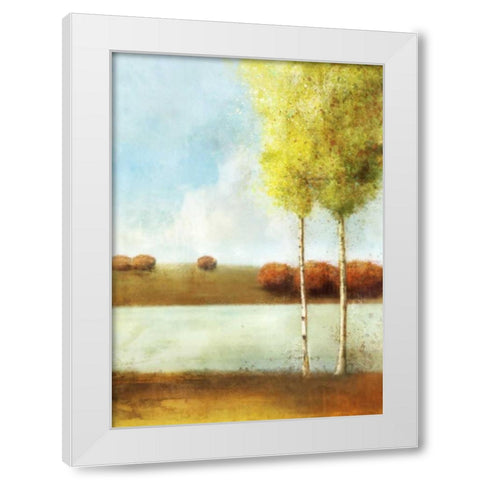 River Way 2 White Modern Wood Framed Art Print by Roko, Ken