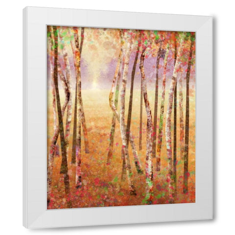 Golden Meadows 1 White Modern Wood Framed Art Print by Roko, Ken