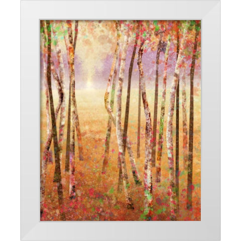 Golden Meadows 1 White Modern Wood Framed Art Print by Roko, Ken