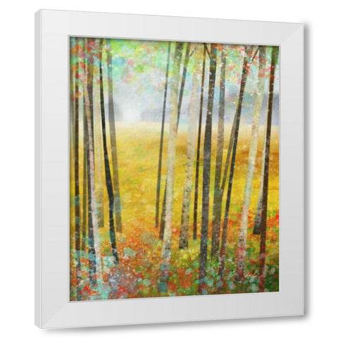 Autumn Meadows 2 White Modern Wood Framed Art Print by Roko, Ken