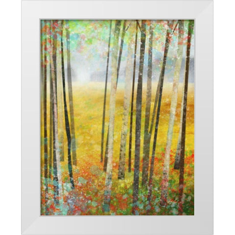 Autumn Meadows 2 White Modern Wood Framed Art Print by Roko, Ken
