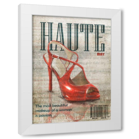 Haute Shoe 1 White Modern Wood Framed Art Print by Roko, Ken