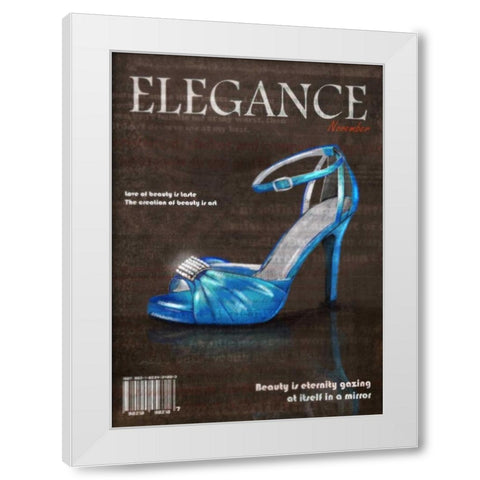 Haute Shoe 2 White Modern Wood Framed Art Print by Roko, Ken