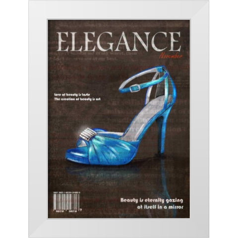 Haute Shoe 2 White Modern Wood Framed Art Print by Roko, Ken