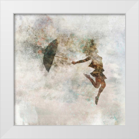 Rain Dance 1 White Modern Wood Framed Art Print by Roko, Ken
