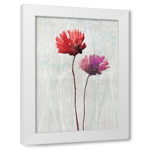 Blush Blooms 1 White Modern Wood Framed Art Print by Roko, Ken